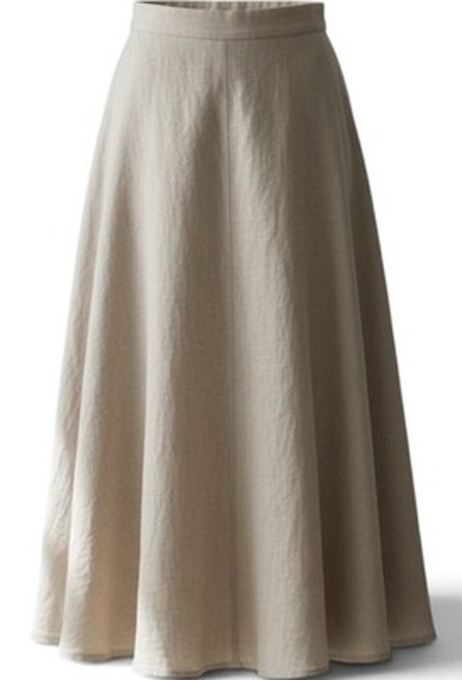 Eileen Fisher Irish Linen Maxi Skirt Oatmeal Lagenlook Boho Tan Texture XS-S